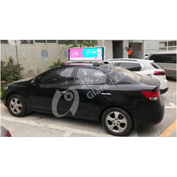4G Car Vehicle Double Display Taxi Roof LED Display Advertising Signs P5 Led Module Screen