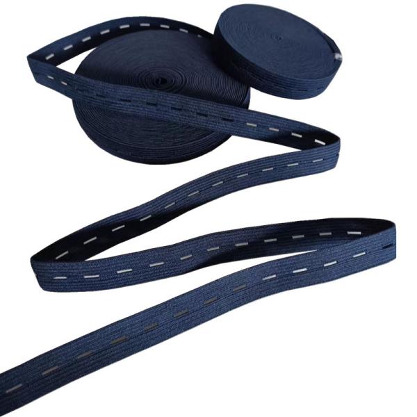 Quality 4.5cm Polyester Buttonhole Elastic 45mm Waistband Elastic With Buttonholes for sale