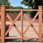 Composite WPC Hand Railing Commercial WPC Stair Railing Fire Retardant