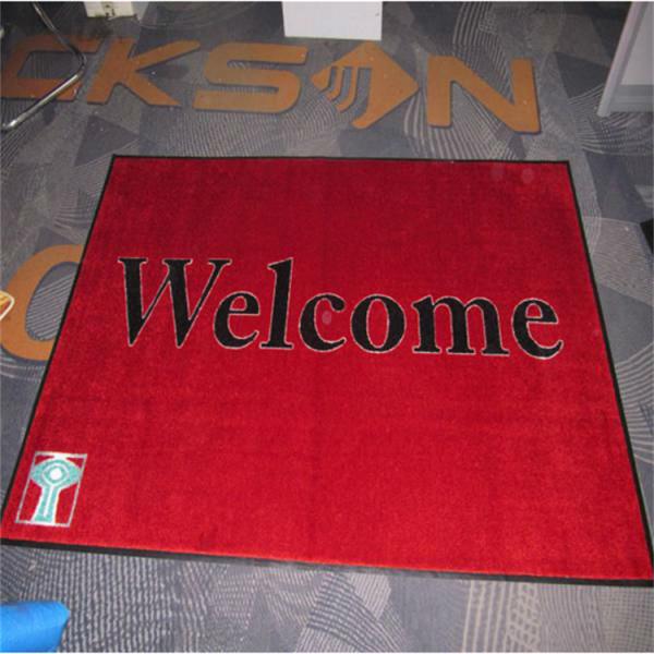 Nylon material pvc backing printed brand logo entrance mat