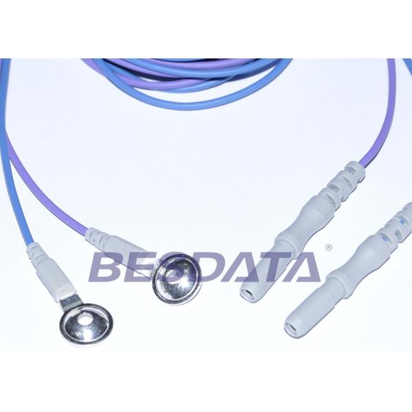 Medical Pure Silver EEG Gold Cup Electrodes For Researching Neurofeedback Sleep