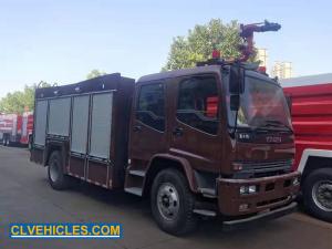 China ISUZU FTR 205hp Rescue Engine Fire Truck Water And Foam Tank For Fire Control on sale