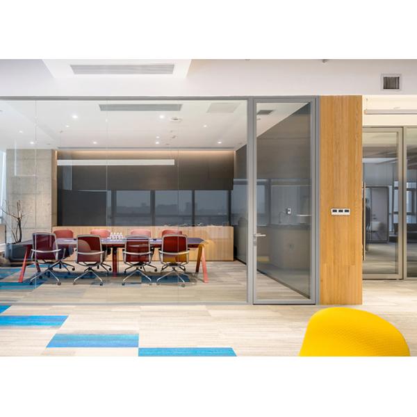 Full View / Framed Glass Partition Wall With Switch Panel For Socket / Electric Line L Shape Short / Long Wall