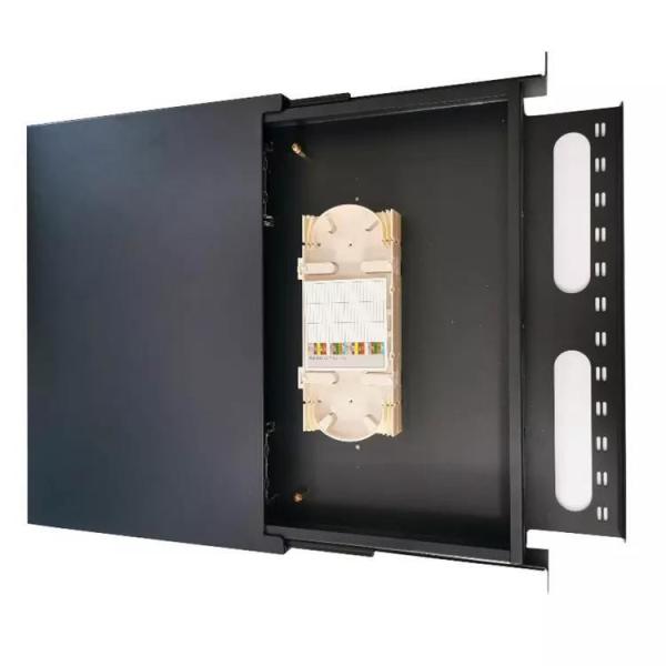 Rack Mount Fiber Optic Patch Panel 1U Ventilated 19 Inch ODF 24 Core