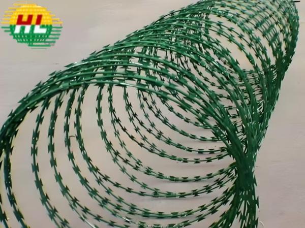 Quality High Quality PVC Razor Barbed Wire For Defense for sale