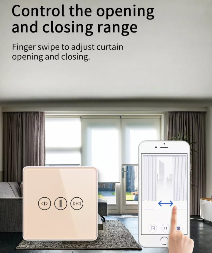 Zigbee/Wifi Smart Curtain Switch Tuya App Remote Shutter Home Interior Voice Control