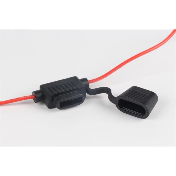 in line fuse Black 30 Amp Panel Mount Fuse Holder , Automotive Inline Fuse Holders