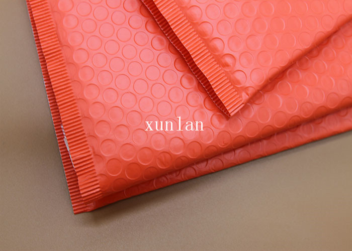 Red Personal Poly Bubble Mailers , Superior Cushioning Post Bubble Mailers