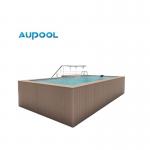 China Ground Container Pools Prefab Swimming Pool Made of Composite Steel Plate and FRP for sale