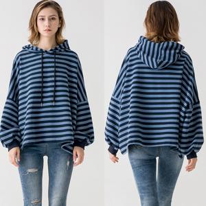 Wholesale Women Boutique Clothes Custom Stripe Hoodies  Sweatshirts from china suppliers