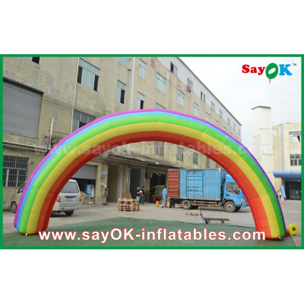 Inflatable Rainbow Arch 7mL X 4mH Giant Inflatable Entrance Arch / Rainbow Arch Oxford Cloth For Event