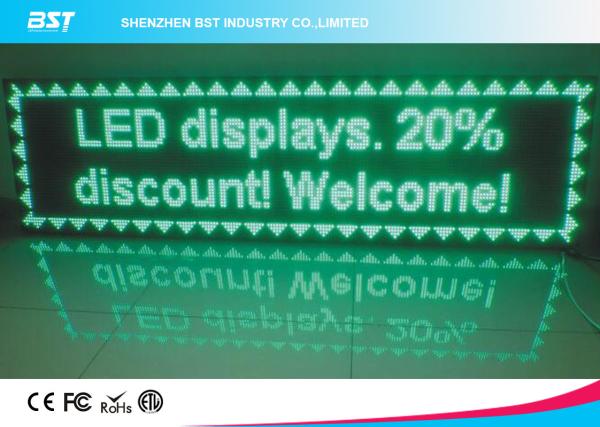 Quality Front Service Green LED Moving Message Display P10 Outdoor Full Color Led Display for sale