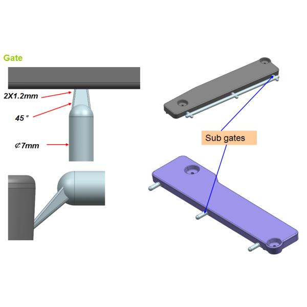 FR3010 Adapter Family Mold Injection Mold Tooling Plastic Strips Cold Runner