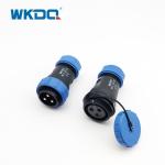 IP68 Threaded Plug Socket Waterproof Connector Inline Type Wk29 Docking Pin