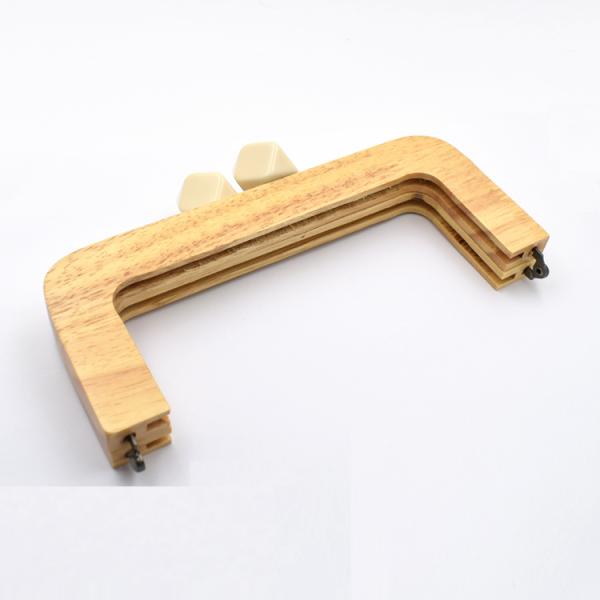 Hardness Wooden Frame Clutch Bag Antiscratch Tearproof For Wallet