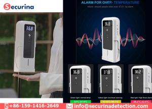 Wholesale ABS Shell Portable Body Temperature Detection Hands Sanitizer Disinfection Station with Digital LED Screen from china suppliers