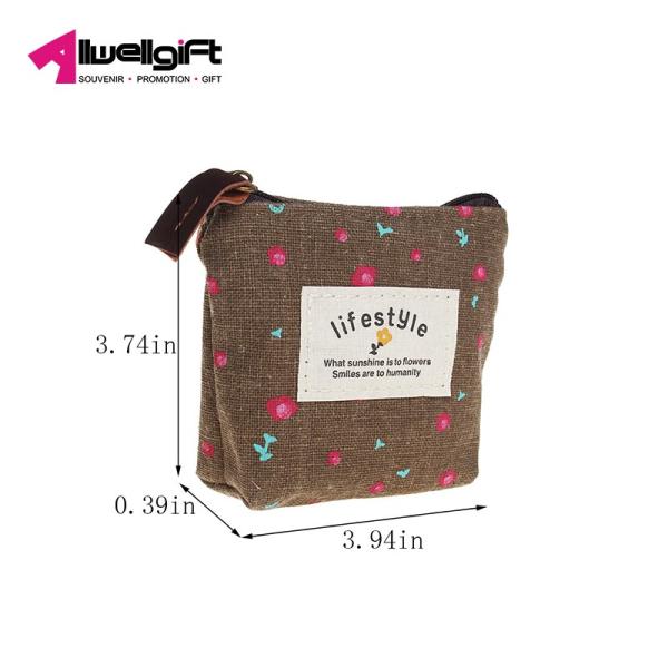 Pastoral Style Canvas Coin Pouch