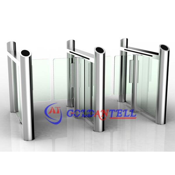 Light duty visual identification pillar door design remote speed security Half Height Turnstiles with entry scanner