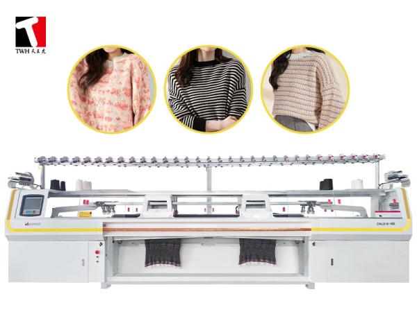 Quality 100 Inch Computer Controlled Knitting Machine Double Head three system for sale