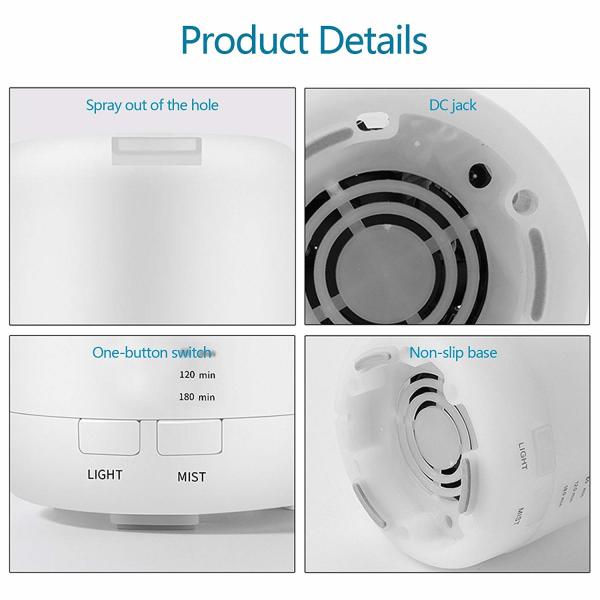 Low Noise USB Powered 70ml Plastic Aroma Diffuser