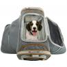 Self Lock Zipper Closure Dog Carrier Bag Airline Approved With Luggage Strap for sale