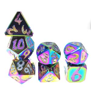Wholesale Chip Dice Set Gold Custom Dice For Dungeons And Dragons Polyhedral Dice Set from china suppliers