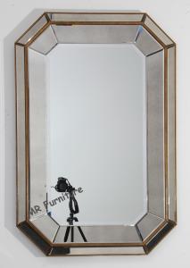 China Rectangle Mirrored Tray 3D Wall Mirror Vintage Style 80 * 120cm Size on sale