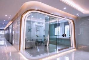Fully Customizable Glass Partition Wall for Stylish Indoor Spaces