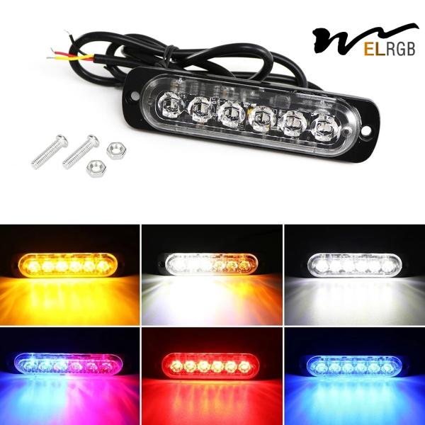 Quality 6LED Car Side Marker Lights Trucks Strobe Lamp LED Flasher Warning Lights for sale