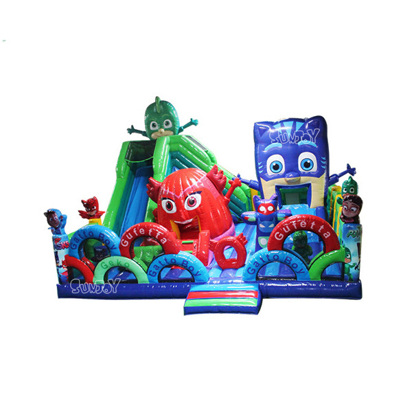 Pj Masks Inflatable Amusement Park Commercial Bouncy Castle