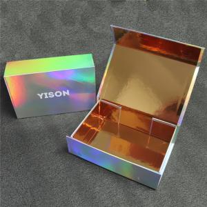 China Custom Color Printed Iridescent Holographic Box For Gift Packaging on sale