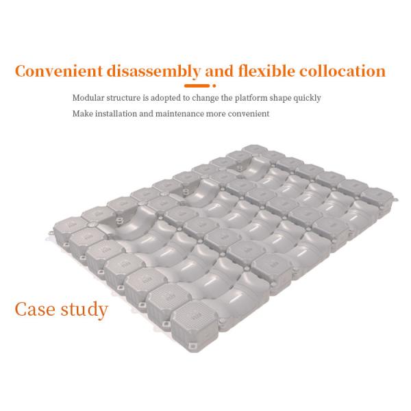 HDPE EPS Foam Floating Cube Dock Lightweight Orange Blue Grey Black Modular Floating Boat Yacht Pontoon