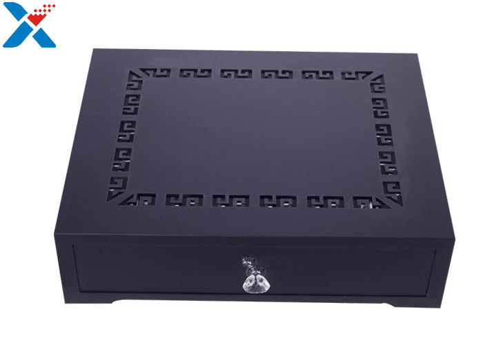 Custom Acrylic Display Case Desktop Storage Box With Drawer Hotel Hollow Pattern Toothpaste Brush Comb Box