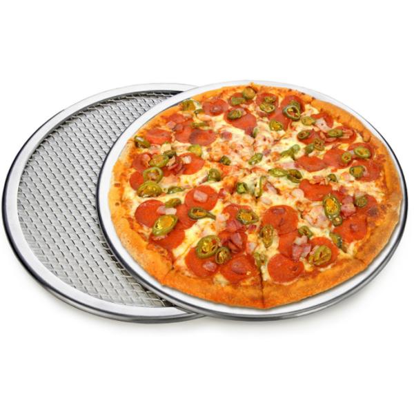 Seamless Round Pizza Screen Tray 6-22 Inch Aluminum Alloy
