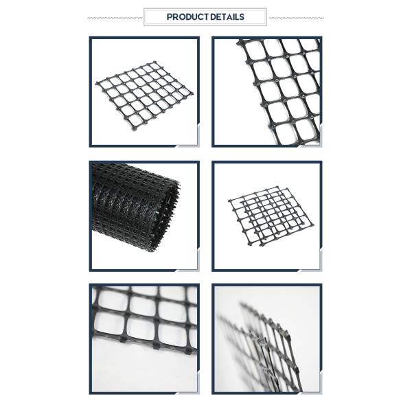 PP Plastic Polypropylene Biaxial Geogrid For Soft Soil Road Base 50m