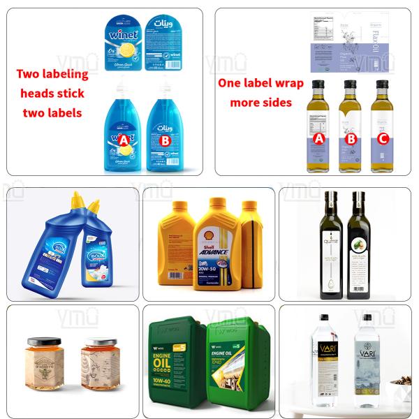 YIMU YM620 Automatic Stickers Double Sided Labeling Machine For Square Bottles