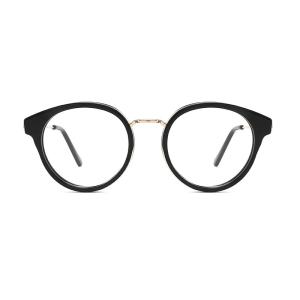 Wholesale Retro Round Acetate And Metal Eyeglasses OEM Customize LOGO from china suppliers