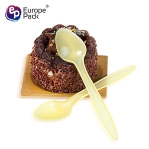 Wholesale Top amazon seller 2019 disposable plastic yellow cheap spoon for cake from china suppliers
