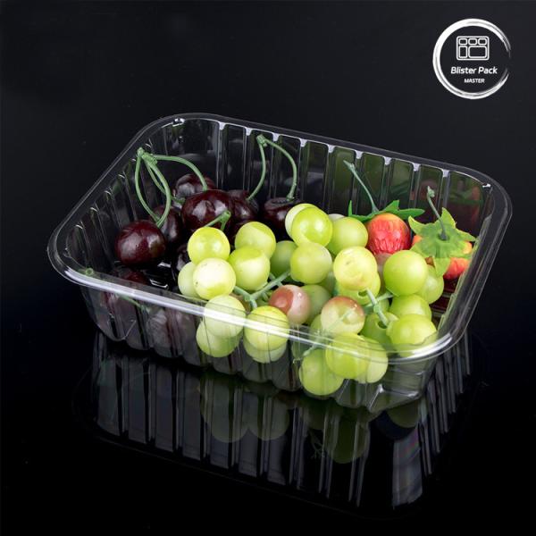 100% PLA Biodegradable Clamshell Containers Compostable Clear Hinged Boxes for Fruits and Vegetables