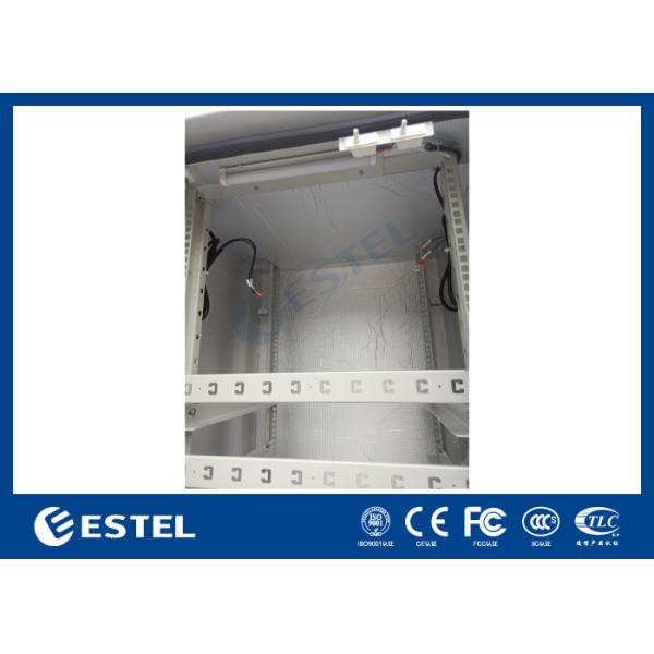 19inch 15U Outdoor Telecom Cabinet With AC , Four Wheels Weatherproof Data Cabinet