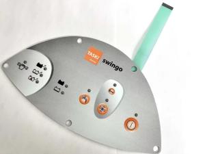 Gradient Printing Waterproof Membrane Button Switch LED Backlight For TASKI Control Panel