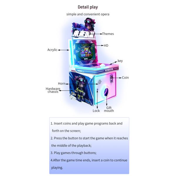 Children's Coin-operated Arcade Button Game Machine China Original Manufacturer