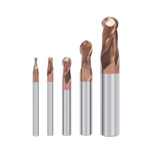 China DLC Coated Carbide Cutter Tool for Metal , 2 Flute Cutting Tools Milling Cutters Ball Nose End Mill on sale