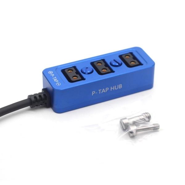 Quality D-tap Camera power three way splitter Power Tap to 3 Female D-Tap P-Tap Hub  Metal case with 1/4" screw for sale