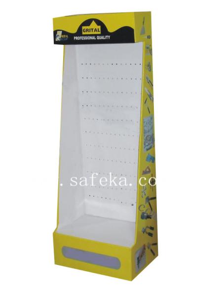 Quality Store Tools Cardboard Displays Units,Corrugated Pegboard Displays for sale
