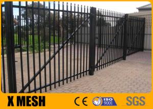 China 6 Point Welds Security Metal Fencing Black Aluminium Palisade Fence on sale