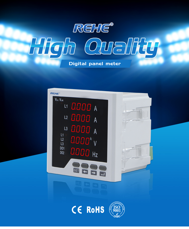 Popular cheap Multifunction Programmable Digital A V HZ multi Combined meter