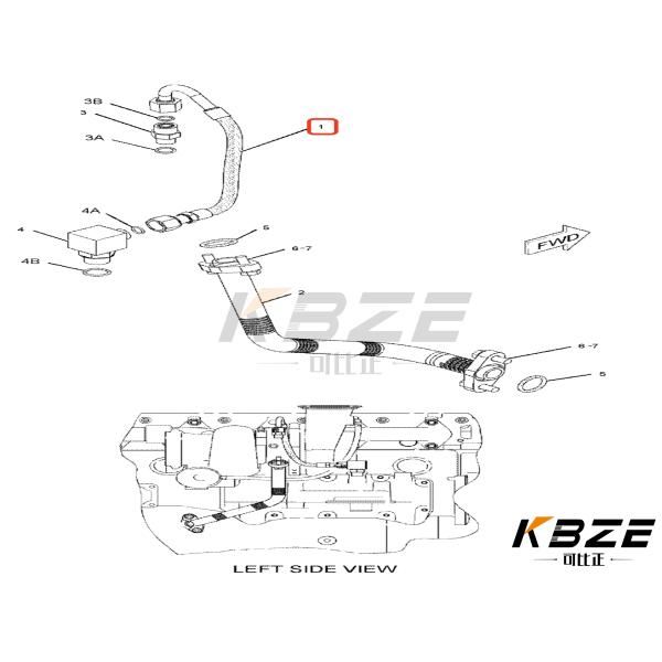 C9 C-9 KBZE CA2499230 249-9230 2499230 TURBO HOSE AS CAT EXCAVATOR 330C 330D 336D 340D