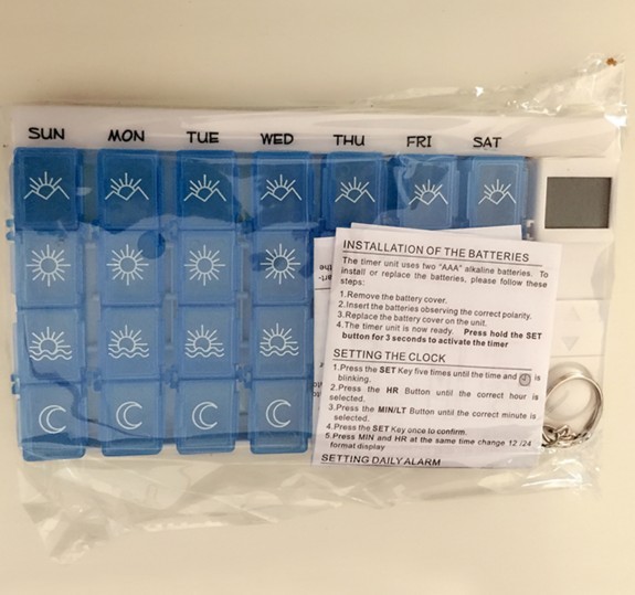 Digital 7days pill reminder pill box case timer w/ alarm electronic medicine Tools Pill Cases