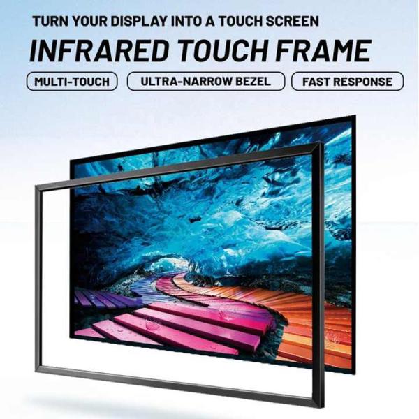 55 Inch High Transmission IR Touch Screen DC 5V Power Supply And More Than 90% Light Transmission